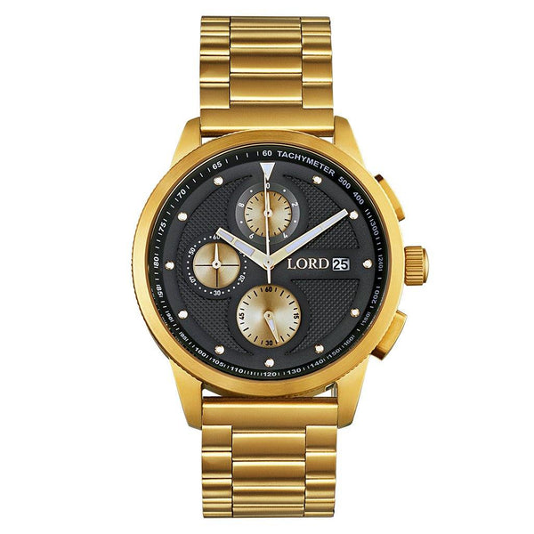 Lordtimepieces-Chrono-Gold-Black-watch-front