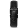 22mm Black Croc Leather