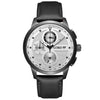 Chrono White Black Leather